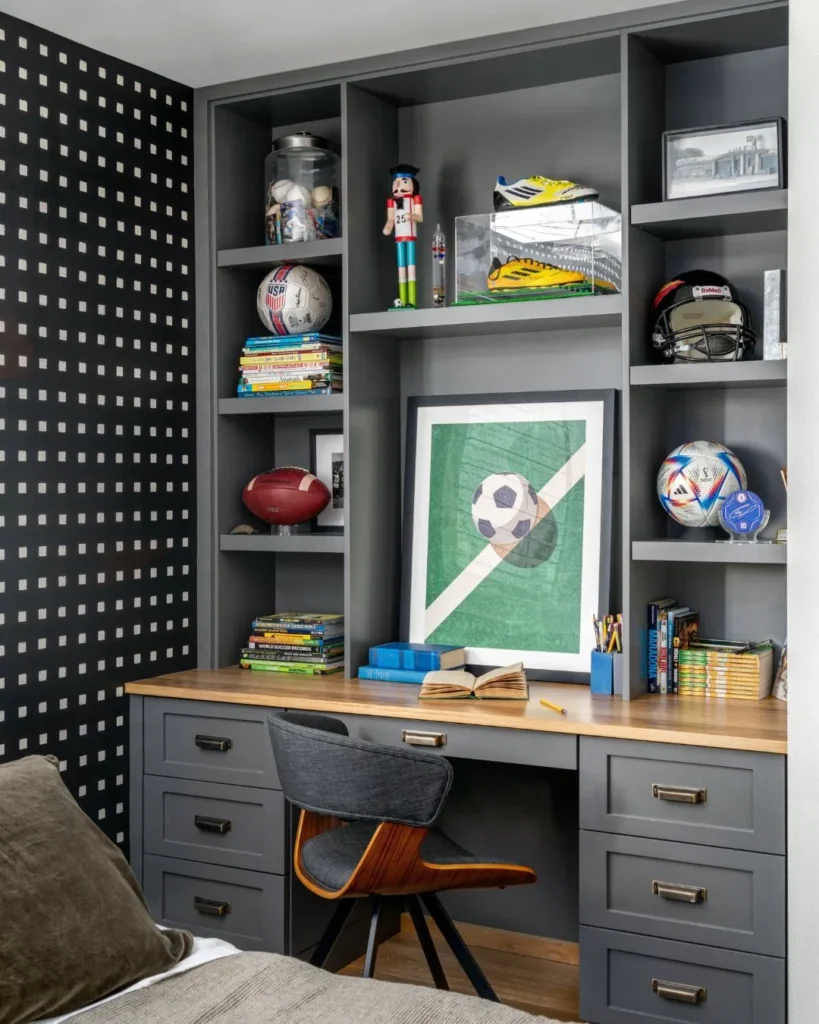 Built-In Desk with Storage