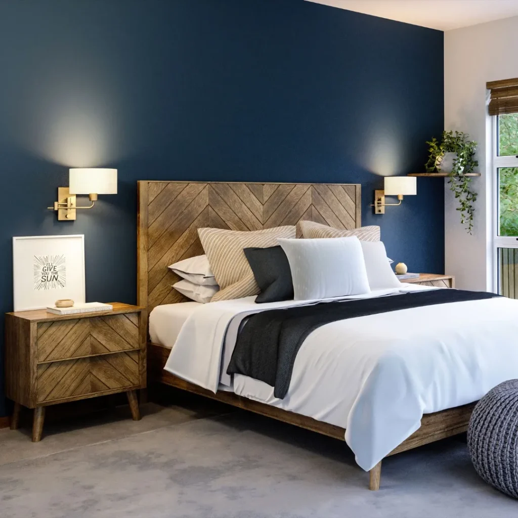 Rustic Charm with Navy Accents