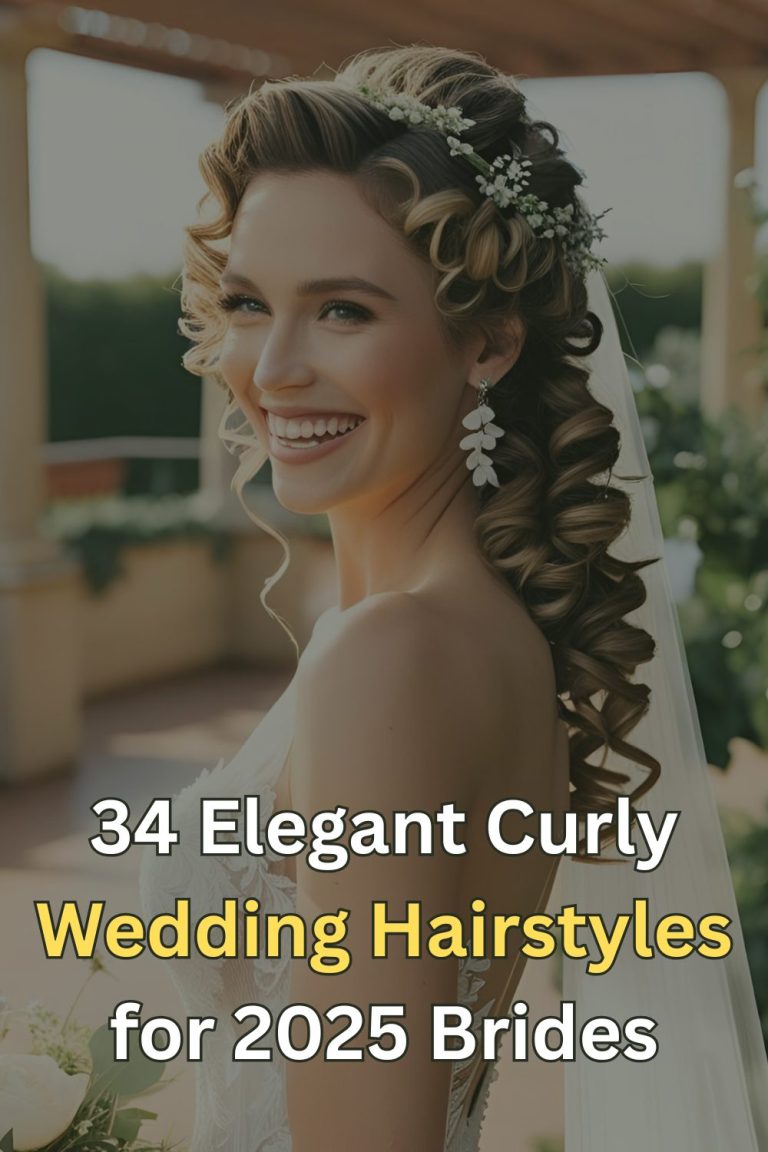 34 Elegant Curly Wedding Hairstyles 2025