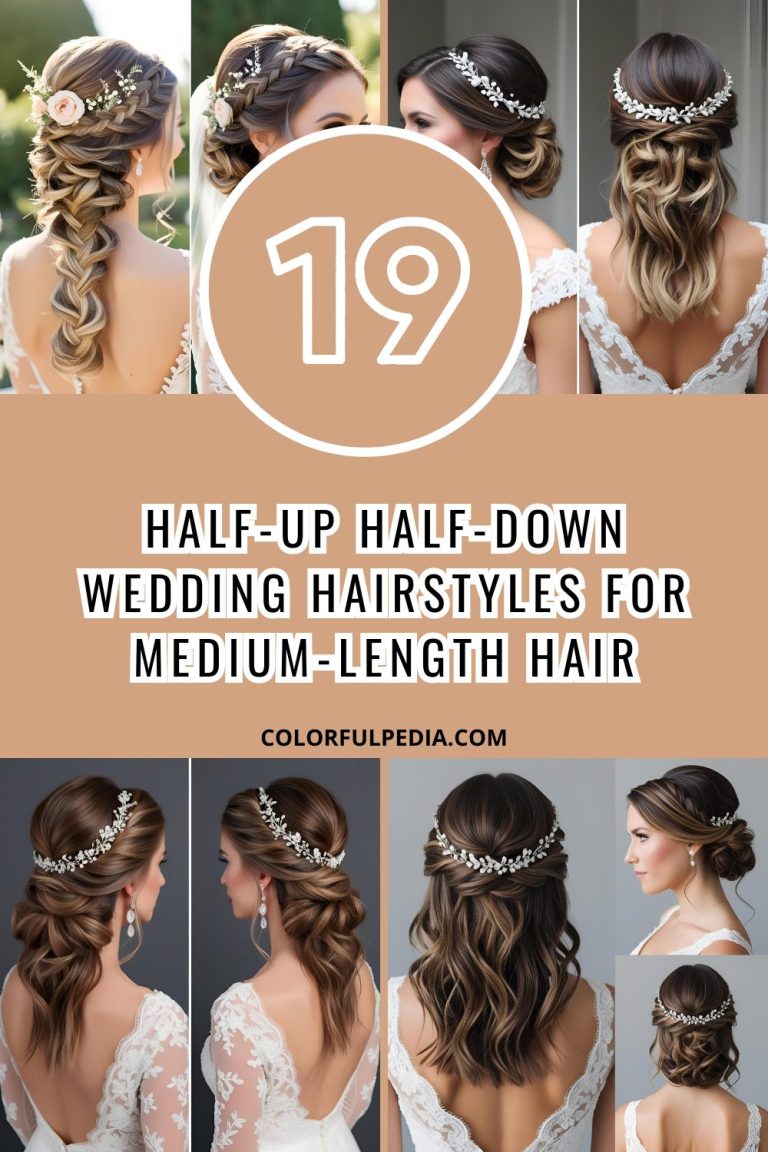 19 Half-Up Half-Down Wedding Hairstyles for Medium-Length Hair 2025