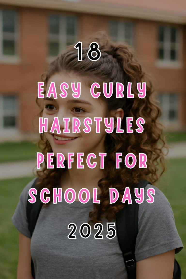 18 Easy Curly Hairstyles For School 2025