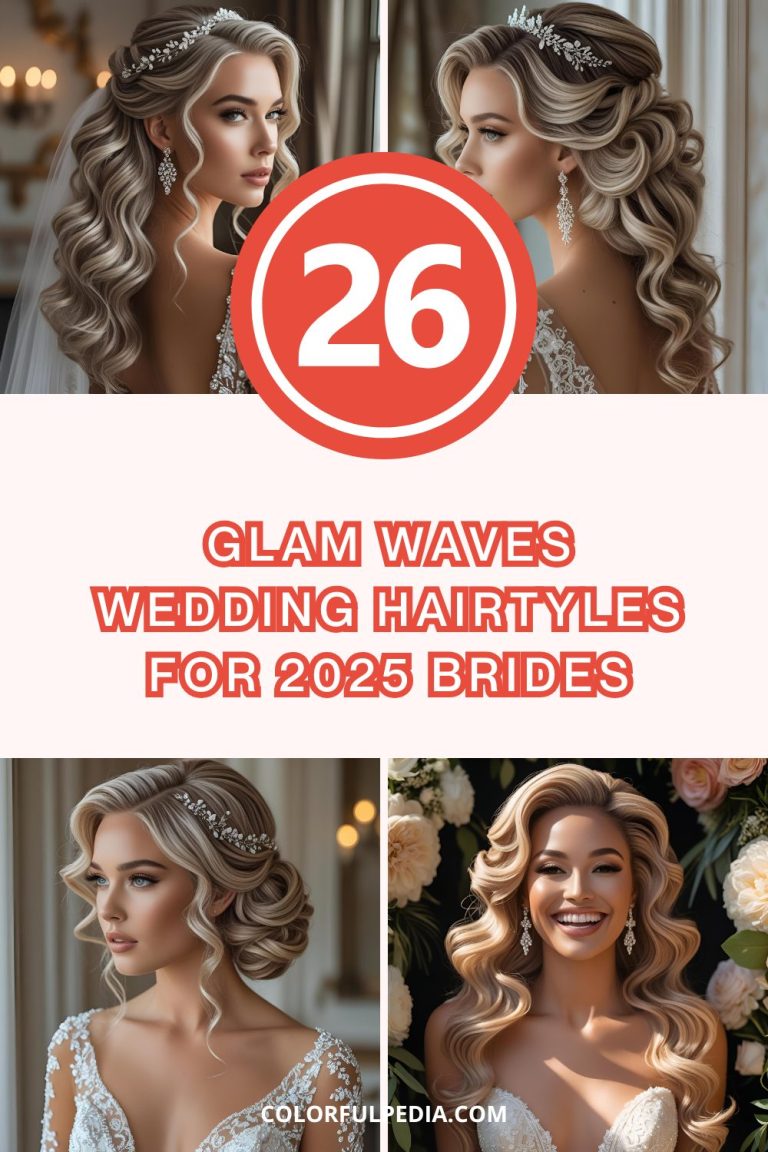 26 Stunning Glam Waves Wedding Hairstyles for Every Bride